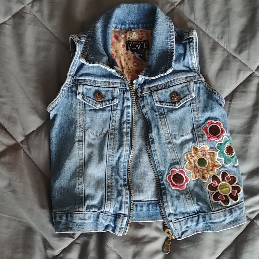 Children's place girls denim vest